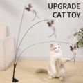 Interactive Cat Toy Handfree Cat Stick Toy Suction Cup Teaser Toy for Kitten Playing Chase Exercise Teaser Wand Cat Accesorios.