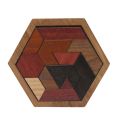 Hexagon Tangram Puzzles Wooden Brain Teaser IQ Game Educational Toys For Childrens Adults Montessori Toys Birthday Gifts. 