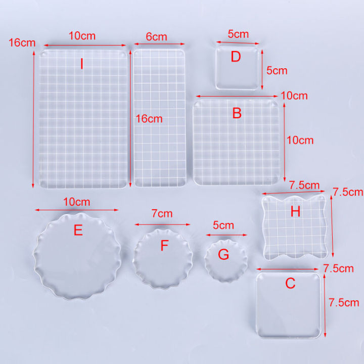 Acrylic Clear Handle Seal Stamp Block DIY Scrapbooking Album Stamps Craft Making Creek