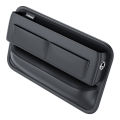 1PCS Universal Car Gap Organizer Leather Auto Console Side Pocket Crevice Storage Box Interior Accessory High-End Elegant.