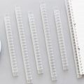 AUGUSTINE Loose Leaf Book Binder Rings Transparent Push-pull File Organizer Office Accessory Paper Collection Clips for Notebook Album Scrapbook Plastic Comb Bindings. 