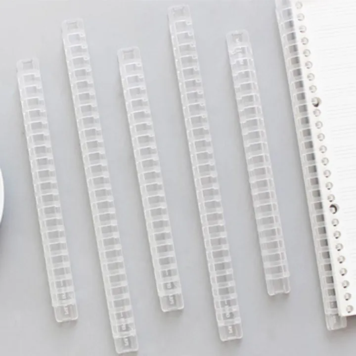 AUGUSTINE%20Loose%20Leaf%20Book%20Binder%20Rings%20Transparent%20Push-pull%20File%20Organizer%20Office%20Accessory%20Paper%20Collection%20Clips%20for%20Notebook%20Album%20Scrapbook%20Plastic%20Comb%20Bindings%20-%20Image%209
