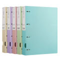 A4 File Folders Display Book 4 Hole Binder Folders Morandi Color Waterproof Document Ring Binder Folder. 