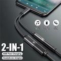 2 in 1 USB Type C To 3.5mm Aux Audio Splitter PD60W Fast Charging Cable For Xiaomi Samsung Huawei MacBook Headphone Jack Adapter.