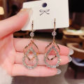 Irregular Water Drop Tassel Long  Stud Earrings for Women. 