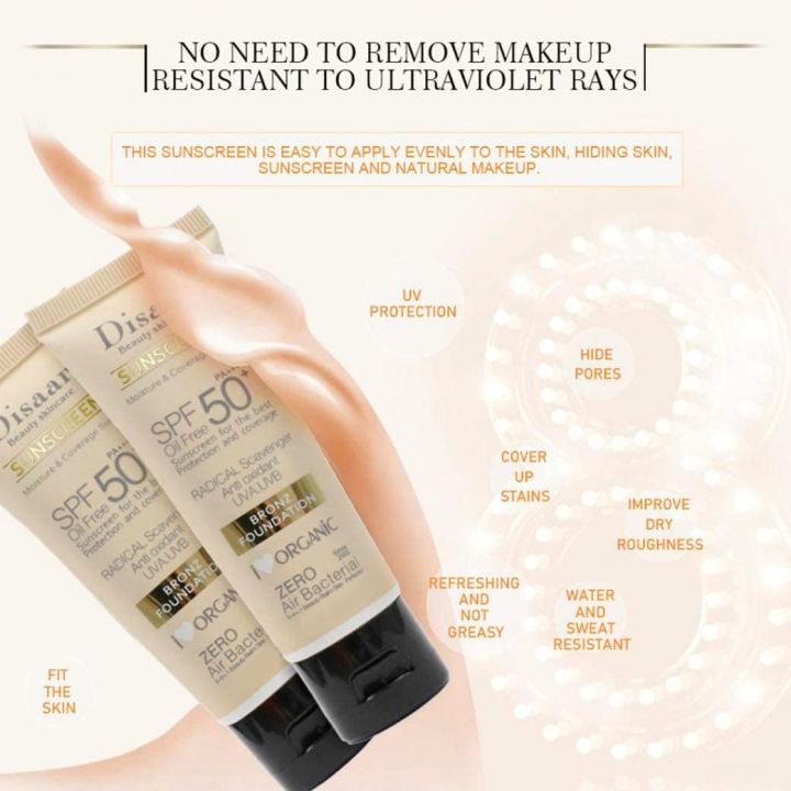 DISAAR%20BEAUTY%20Sunscreen%20Foundation%20Face%20Cream%20Body%20Skin%20Protection%20Anti-Aging%20Oil%20Control%20Moisturizing%20Care%20Removes%20Peeling%20PA+++%20SPF%2050+%20-%2040G%20-%20Image%206