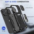 Slide Camera Case For iPhone 15 Pro Max 14 13 12 Pro Max 11 XR XS Max X 8 7 Ring Stand Armor Anti-fall Protection Kickstand Cove. 
