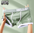 Premium Cotton Blend Men's Boxer Briefs with High-Quality Logo Print and Elastic Waistband 1Piece. 
