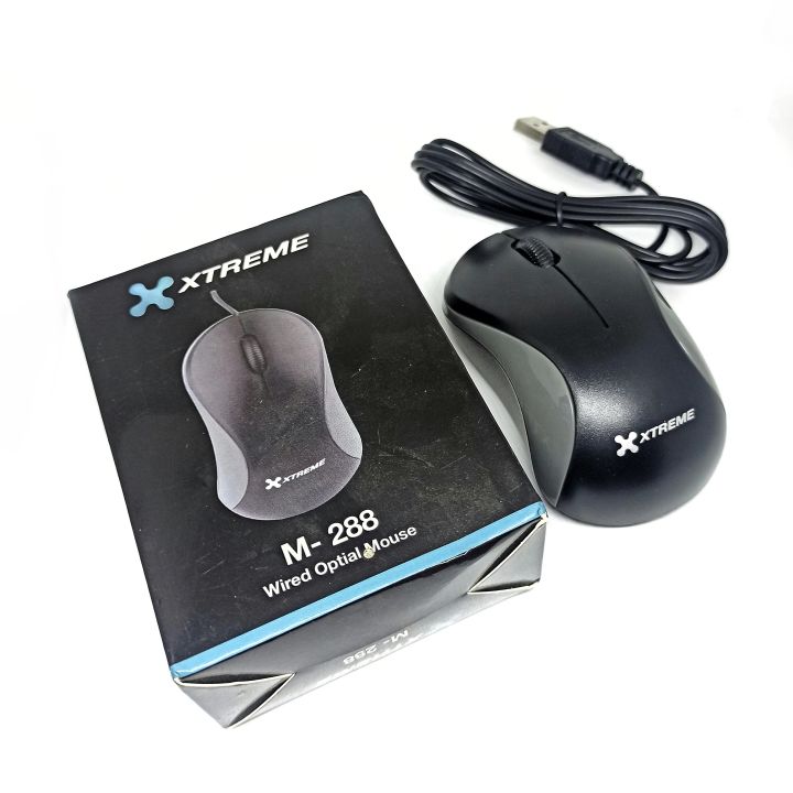 M-288 USB Optical Wired Mouse - Black