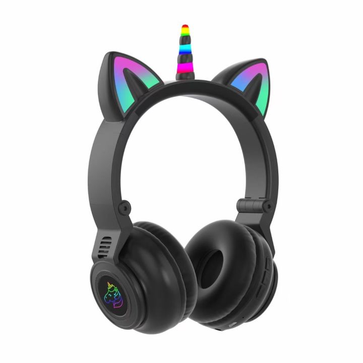 Original%20STN27%20Unicorn%20Cat%20Ear%20Bluetooth%20Headset%20Headset%20Wireless%20Cartoon%20Cute%20Headset%20LED%20Light-emitting%20Folding%20-%20Image%205