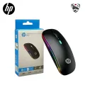 HP W10 Wireless Bluetooth Mouse, Rechargeable Dual Mode LED Mouse (Bluetooth 5.2 & USB Receiver) Portable Silent Mouse, for Laptop/Desktop/Tablet/Bluetooth Mouse. 