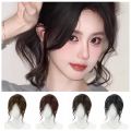 【Deal】 Invisible Women Topper All-Match Clip in Curly Middle Part Bangs Hair Extensions Seamless Front Side Long Bangs. 