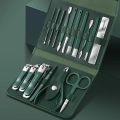 16 Set of Portable Nail Clipper Set Nail Clipper Stainless Steel Pedicure Professional Kit Beauty Manicure Set. 