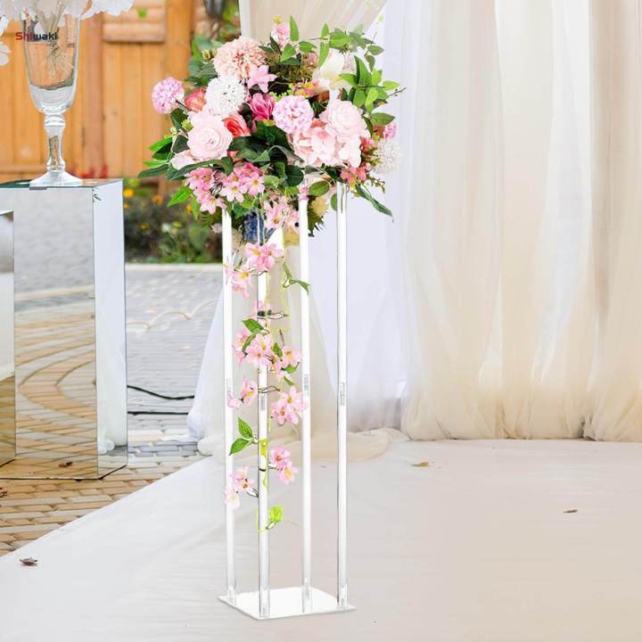 Acrylic Vase Wedding Centerpieces Table Vases Flower Rack Tall Flower Vases 40cmx25cmx25cm