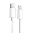 For Apple iPhone 12/12 Pro/12 Pro Max USB C to Lightning Charger Cable - White (1 Meter). 