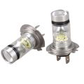 2 Pair High Power LED H7 Bulb 100W 20LED Car Fog Light Lamp Headlights 6000K White. 