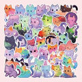 50Pcs Kawaii Cat Stickers Aesthetic Cartoon Decals DIY Laptop Phone Stationery Funny Cute Decoration Sticker Chidlren Toy Gifts jingu.