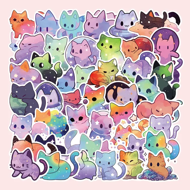 50Pcs%20Kawaii%20Cat%20Stickers%20Aesthetic%20Cartoon%20Decals%20DIY%20Laptop%20Phone%20Stationery%20Funny%20Cute%20Decoration%20Sticker%20Chidlren%20Toy%20Gifts%20jingu%20-%20Image%203
