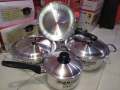 New Kiam 7-Piece Cookware Set Pure Aluminium - Includes Casserole- Fry Pan- Karai- Milk Pan- And Lids- Perfect For Home Use.
