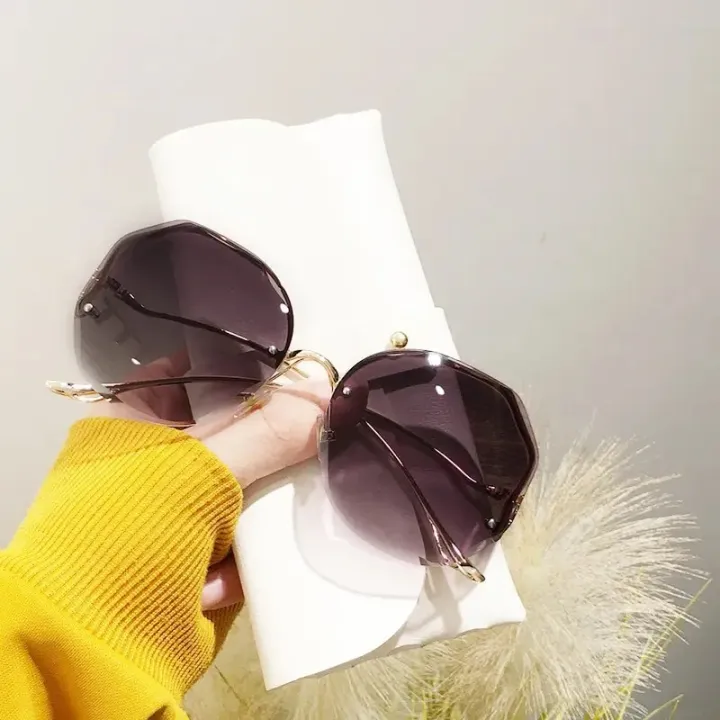 3pcs/set%20Rimless%20Sunglasses%20Women%20Metal%20Female%20Vintage%20Ladies%20Stylish%20Design%20Oversized%20Square%20Sun%20Glasses%20UV400%20-%20Image%204