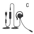 Call Center Headset Service Headphones 3.5mm USB Wired Business Headsets With Mic Volume Control Mute Cancelling Telephone.