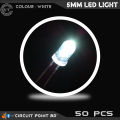 5mm White LED Light(Bright) 50 Pcs Pack.. 