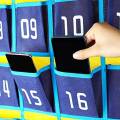 5X 36 Numbered Pockets Chart Cell Phone Hanging Organizer Hanging Storage Bag.