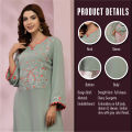 Showstopper Pastel Green Cherry Georgette Kurti Women 0223 000130. 