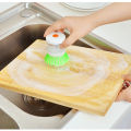 Kitchen Soap Dispensing Brush - Efficient Dish Cleaning Tool. 