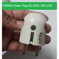 PKKA Electrical Power Plug AC 250V 10A 16A 2 Pin Round European Standard EU Male Plug Power Adapter AC Power Connector Cable Cord Male Plug. 
