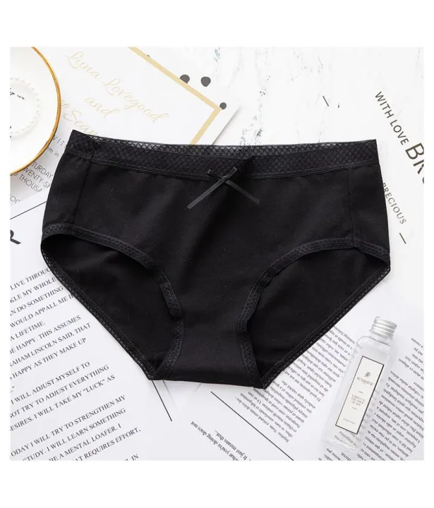 Black%20Color%20Seamless%20Cotton%20Soft%20Panty%20For%20Girls%20And%20Women's-01%20Piece%20-%20Image%203