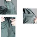 Durable Fashion Motorcycle Raincoat /Conjoined Raincoat/Overalls Men and Women Fission Rain Suit Rain Coat Size XL Black.