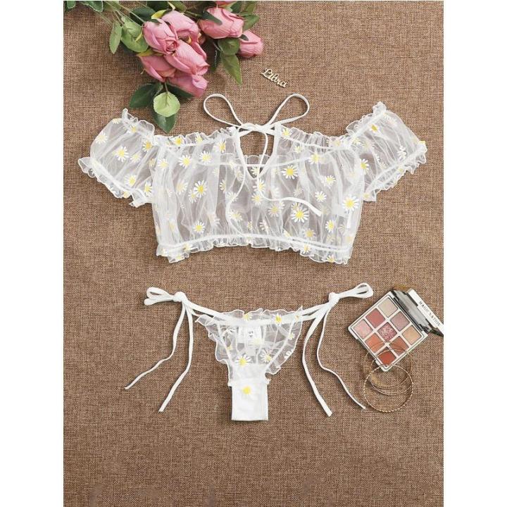 Mesh%20Lingerie%20Bra%20Set%20Women%20Lace%20Underwear%20Bowknot%20Strapless%20Bra%20Thong%20Set%20Sleepwear%20Lingerie%20Seamless%20Panties%20-%20Image%202