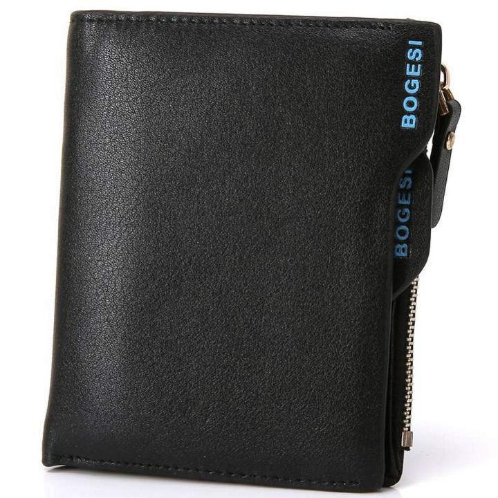 Bogesi Men PU Leather Brand Luxury Wallet Short Slim Male