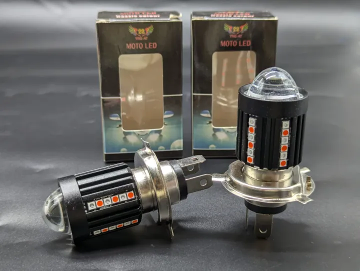 Headlight%20Dual%20Bulb%20Hi/Low%20White&Blue,%20Yellow&Red%20With%2032%20LED%20Chips%20Parklight%20H4%20-%20Image%203