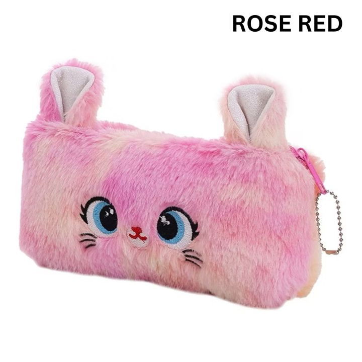 Cute%20Rainbow%20Gradient%20Color%20Cartoon%20Cat%20Plush%20Pen/%20Pencil%20Bag%20-%20Large%20Capacity%20Pencil%20Case%20Girl%20Stationery%20Storage%20Bag%20-%20Image%205