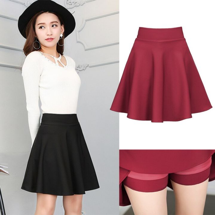 Shorts%20Skirts%20Womens%20Summer%20Fashion%20School%20Korean%20Style%20Red%20Black%20Mini%20Aesthetic%20Pleated%20High%20Waist%20Skirt%20Female%20-%20Image%202