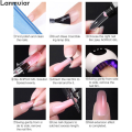 【Broad Sunlight shop】(NEW)11pcs set 3 Color Kit Nail Builder Kit Nail Extension Kit with Lamp Top Coat Base Coat All-in-One for Nail Starter Different Nail Art Ideas DIY Home Manicure.