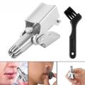 Stainless Steel Manual Nose Trimmer, Mechanical Nose Hair Trimmer. 