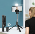 P20S Selfie Stick Tripod with Light Bluetooth Remote. 