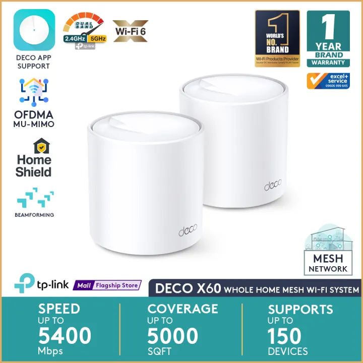 Tp-link%20Deco%20x20%20AX1800%20whole%20home%20mesh%20wi-fi%206%20system%20(2%20pack)%20-%20Image%202