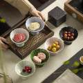 Ceramic Footed Bowl Table Centerpiece Lotus Shaped Dessert Cake Serving Bowl for Dining Table Home.