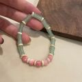 Natural Healing Stone Bracelet Elastic Bangle Beads Natural Healing Stone Bracelet Elastic Gift Gold Crown Butterfly Pendant.