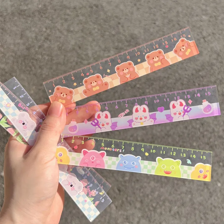 1/3Pcs%2015Cm%20Cute%20Cartoon%20Pattern%20Straight%20Ruler%20Kawaii%20Stationery%20Funny%20Drawing%20Gift%20Office%20School%20Measuring%20Drawing%20-%20Image%206