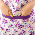 Apron Oil-proof Lady Dress Cotton Floral Pattern Apron Cover Home Kitchen Supplies.
