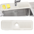 Silicone Sink Faucet Mat Kitchen Sink Splash Guard Faucet Handle Drip Catcher Tray for Kitchen Bathroom Counter Easy Install Easy to Use. 