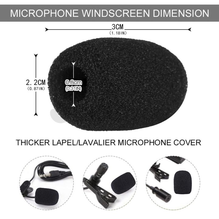 BlueWow%20Black%20Mic%20Protector%20Replacement%20Headset%20Foam%20Covers%20Windscreen%20Windshield%20Sponge%20Covers%20Microphone%20Cover%20for%20Meeting%20Mic%20%5BZX01%5D%20-%20Image%209