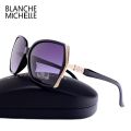 Blanche Michelle High Quality Oversized Polarized Sunglasses Women UV400 oculos de sol Gradient Driving Sun Glasses With Box. 