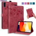 Stand case For Xiaomi Redmi Pad Se Case 11 inch 3D Embossed Flower Cat Wallet Tablet Coque For Redmi Pad SE Case Cover 2023. 