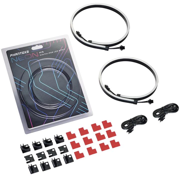 PHANTEKS Combo Light Strip ARGB Neon Computer Case Decoration LED Strip 5V 3PIN Light Header AURA 400mm x 2Pcs